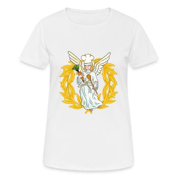 Kochkunst Christmas Engel Weihnachten Gemüse Küche - Frauen T-Shirt atmungsaktiv - Weiß - Vorne - AI Model Female 172 dark (172cm)