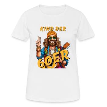 HOMME ENFANT DES ANNÉES 60 - T-shirt respirant Femme - blanc - Devant - AI Model Female 172 dark (172cm)
