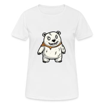 Eisbär Halloween Lustig Zombie - Frauen T-Shirt atmungsaktiv - Weiß - Vorne - AI Model Female 172 dark (172cm)