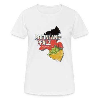 Rheinland-Pfalz Deutschland Bundesland Souvenir - Frauen T-Shirt atmungsaktiv - Weiß - Vorne - AI Model Female 172 dark (172cm)