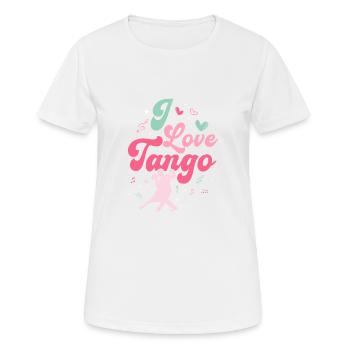 I Love Tango Latin Music Tango Dance - Women's Breathable T-Shirt - white - Front - AI Model Female 172 dark (172cm)