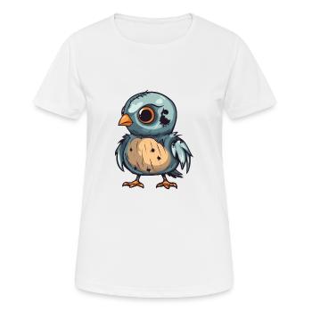 Dove Bird Halloween Funny Zombie - Women's Breathable T-Shirt - white - Front - AI Model Female 172 dark (172cm)