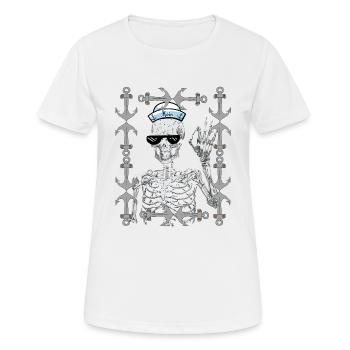 maritime Halloween sailor Moin sailor sailor - Women's Breathable T-Shirt - white - Front - AI Model Female 172 dark (172cm)