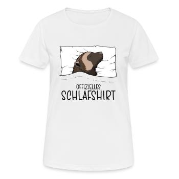 Offizielles Schlafshirt Vielfraß Bärenmarder - Frauen T-Shirt atmungsaktiv - Weiß - Vorne - AI Model Female 172 dark (172cm)