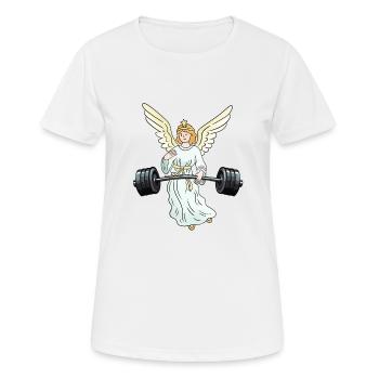 Dumbbells Weight Sports Heavenly Angel Weight Sport - Women's Breathable T-Shirt - white - Front - AI Model Female 172 dark (172cm)