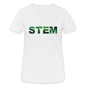 Digitale Matrix STEM Design Digital Matrix STEM - Frauen T-Shirt atmungsaktiv - Weiß - Vorne - AI Model Female 172 dark (172cm)