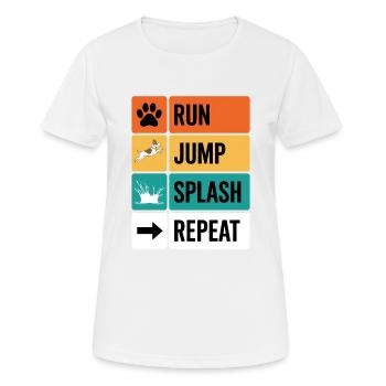 Dock Diving Dire Dog Diving Dock Diving Cadeau - T-shirt respirant Femme - blanc - Devant - AI Model Female 172 dark (172cm)