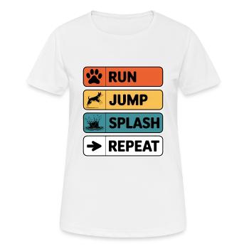 Dock Diving Dire Dog Diving Dock Diving Cadeau - T-shirt respirant Femme - blanc - Devant - AI Model Female 172 dark (172cm)
