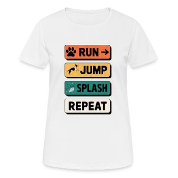 Dock Diving Dire Dog Diving Dock Diving Cadeau - T-shirt respirant Femme - blanc - Devant - AI Model Female 172 dark (172cm)