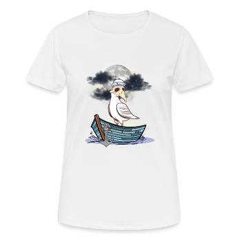 Halloween Seagull Seagulls Bateau Ferry Bateaux - T-shirt respirant Femme - blanc - Devant - AI Model Female 172 dark (172cm)
