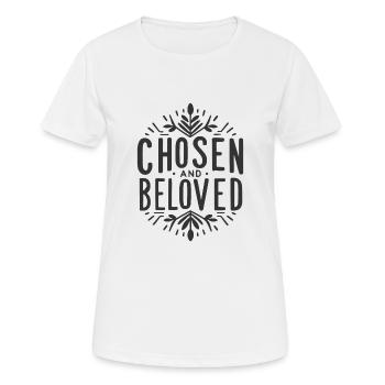Auserwählt und geliebt - Frauen T-Shirt atmungsaktiv - Weiß - Vorne - AI Model Female 172 dark (172cm)