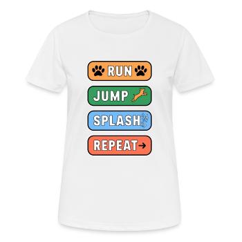 Dock Diving Dire Dog Diving Dock Diving Cadeau - T-shirt respirant Femme - blanc - Devant - AI Model Female 172 dark (172cm)
