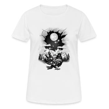 mystique conte de fées conte de fées personnage corbeau corbeau corbeau - T-shirt respirant Femme - blanc - Devant - AI Model Female 172 dark (172cm)