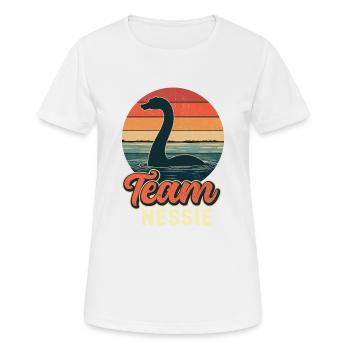 Team Nessie - Frauen T-Shirt atmungsaktiv - Weiß - Vorne - AI Model Female 172 dark (172cm)