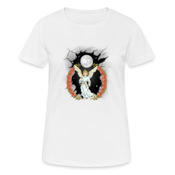 Engel spirituell Rosenkranz himmlisch Beschützer - Frauen T-Shirt atmungsaktiv - Weiß - Vorne - AI Model Female 172 dark (172cm)