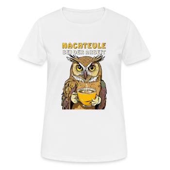 OISEAU DE NUIT AU TRAVAIL - T-shirt respirant Femme - blanc - Devant - AI Model Female 172 dark (172cm)