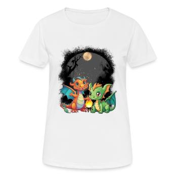 dragon mystique dragon conte de fées personnage de conte de fées - T-shirt respirant Femme - blanc - Devant - AI Model Female 172 dark (172cm)