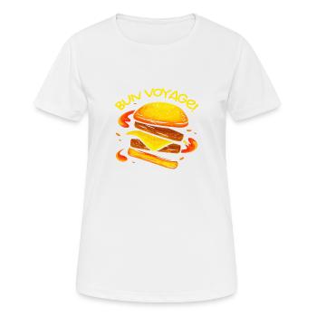 Bun Voyage for all burger and - Women's Breathable T-Shirt - white - Front - AI Model Female 172 dark (172cm)