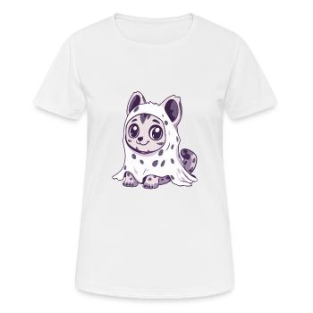 Hyena Halloween Funny Ghost - Women's Breathable T-Shirt - white - Front - AI Model Female 172 dark (172cm)