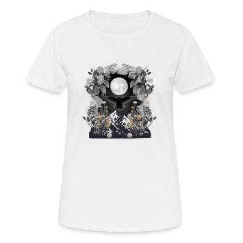 corbeau mystique corbeau corbeau corbeau corbeaux oiseau d’halloween - T-shirt respirant Femme - blanc - Devant - AI Model Female 172 dark (172cm)