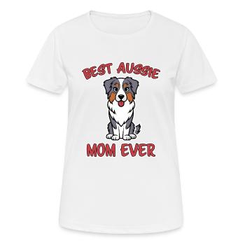 Australian Shepherd Mom Funny Aussie Gift - Women's Breathable T-Shirt - white - Front - AI Model Female 172 dark (172cm)