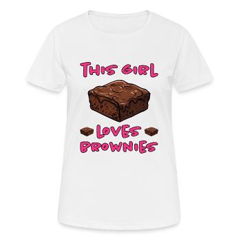 Brownies Dire Fille Drôle Brownie Cadeau - T-shirt respirant Femme - blanc - Devant - AI Model Female 172 dark (172cm)