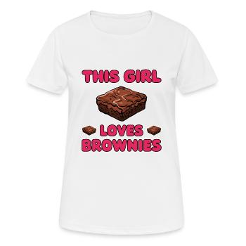 Brownies Dire Fille Drôle Brownie Cadeau - T-shirt respirant Femme - blanc - Devant - AI Model Female 172 dark (172cm)