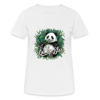 Niedlicher Panda Bambus Wald Tier Tierwelt - Frauen T-Shirt atmungsaktiv - Weiß - Vorne - AI Model Female 172 dark (172cm)
