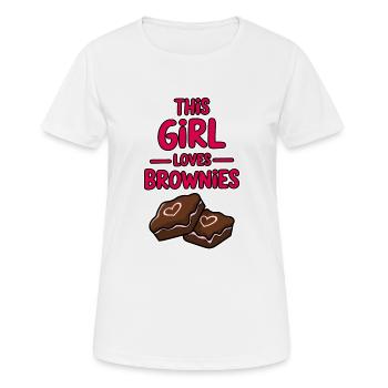 Brownies Dire Fille Drôle Brownie Cadeau - T-shirt respirant Femme - blanc - Devant - AI Model Female 172 dark (172cm)