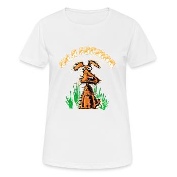 Ich bin eine verdammte freude - Frauen T-Shirt atmungsaktiv - Weiß - Vorne - AI Model Female 172 dark (172cm)