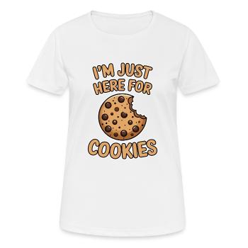 Cookies Saying Chocolate Cookies Funny Cookie Gift - Women's Breathable T-Shirt - white - Front - AI Model Female 172 dark (172cm)