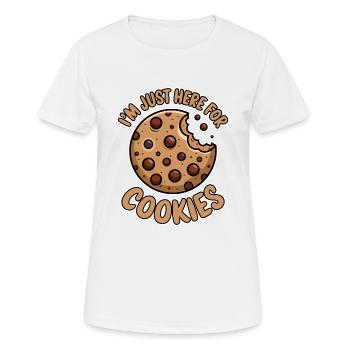 Cookies Saying Chocolate Cookies Funny Cookie Gift - Women's Breathable T-Shirt - white - Front - AI Model Female 172 dark (172cm)