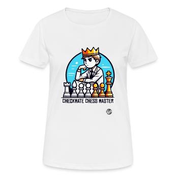 Garçon échec et mat avec maître de la couronne aux échecs - T-shirt respirant Femme - blanc - Devant - AI Model Female 172 dark (172cm)