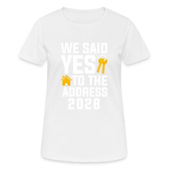 Nous avons dit à l’adresse 2028 - T-shirt respirant Femme - blanc - Devant - AI Model Female 172 dark (172cm)