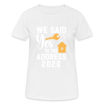Nous avons dit à l’adresse 2026 - T-shirt respirant Femme - blanc - Devant - AI Model Female 172 dark (172cm)