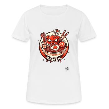 Japanischer Ramen Eier Speck und Schweinefleisch - Frauen T-Shirt atmungsaktiv - Weiß - Vorne - AI Model Female 172 dark (172cm)