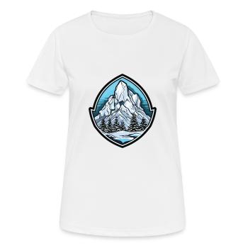 Monts de Berge - T-shirt respirant Femme - blanc - Devant - AI Model Female 172 dark (172cm)