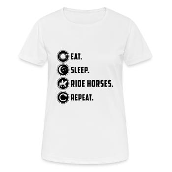 Lustiger Pferdespruch - Frauen T-Shirt atmungsaktiv - Weiß - Vorne - AI Model Female 172 dark (172cm)