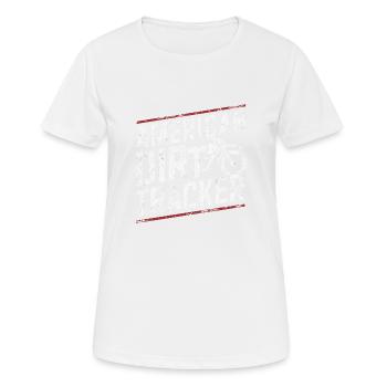 La passion de la course sur piste plate - T-shirt respirant Femme - blanc - Devant - AI Model Female 172 dark (172cm)