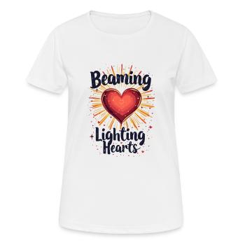 RADIATING LOVE - Women's Breathable T-Shirt - white - Front - AI Model Female 172 dark (172cm)