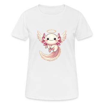 Axolotl Ange Volant avec Joy Halo - T-shirt respirant Femme - blanc - Devant - AI Model Female 172 dark (172cm)