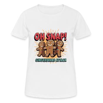 LEBKUCHEN - Frauen T-Shirt atmungsaktiv - Weiß - Vorne - AI Model Female 172 dark (172cm)