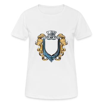 Wappen Symbol - Frauen T-Shirt atmungsaktiv - Weiß - Vorne - AI Model Female 172 dark (172cm)