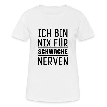 Je ne suis pas pour les âmes sensibles - T-shirt respirant Femme - blanc - Devant - AI Model Female 172 dark (172cm)