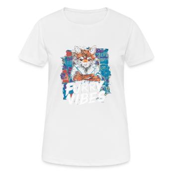 Furry Vibes – Show your furry passion - Women's Breathable T-Shirt - white - Front - AI Model Female 172 dark (172cm)
