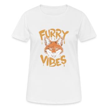 Furry Vibes – Good mood for furry fans - Women's Breathable T-Shirt - white - Front - AI Model Female 172 dark (172cm)