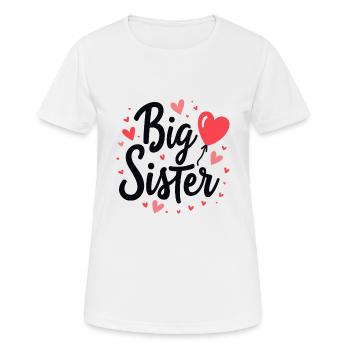 GROßE SCHWESTER - Frauen T-Shirt atmungsaktiv - Weiß - Vorne - AI Model Female 172 dark (172cm)