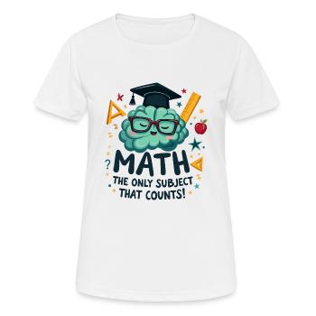MATHÉMATIQUES - T-shirt respirant Femme - blanc - Devant - AI Model Female 172 dark (172cm)