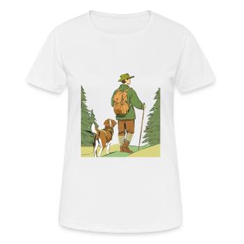 FÖRSTER WILDHÜTER RANGER JÄGER - Frauen T-Shirt atmungsaktiv - Weiß - Vorne - AI Model Female 172 dark (172cm)
