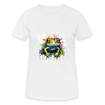Frosch Pop Art - Frauen T-Shirt atmungsaktiv - Weiß - Vorne - AI Model Female 172 dark (172cm)